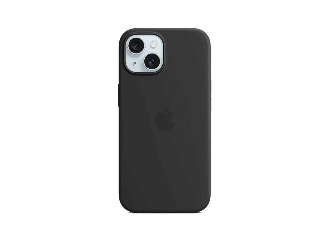 Apple MT0J3ZM/A iPhone 15 Silicone Case with MagSafe - Black in Qatar Apple MT0J3ZM/A iPhone 15 Silicone Case with MagSafe - Black in Qatar